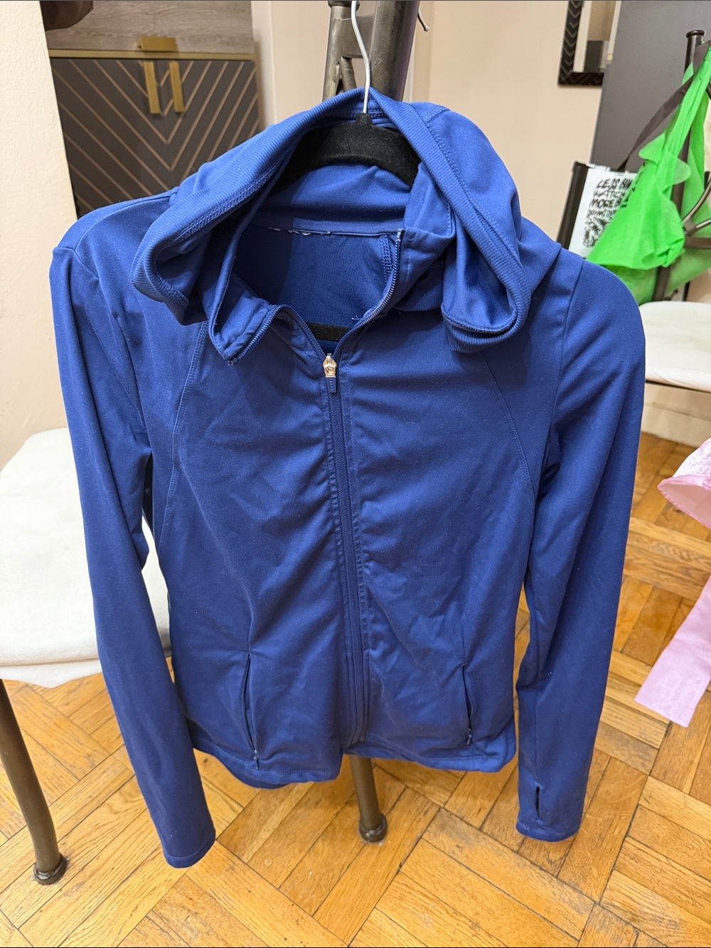 Women’s Blue Zip-Up Hoodie Jacket